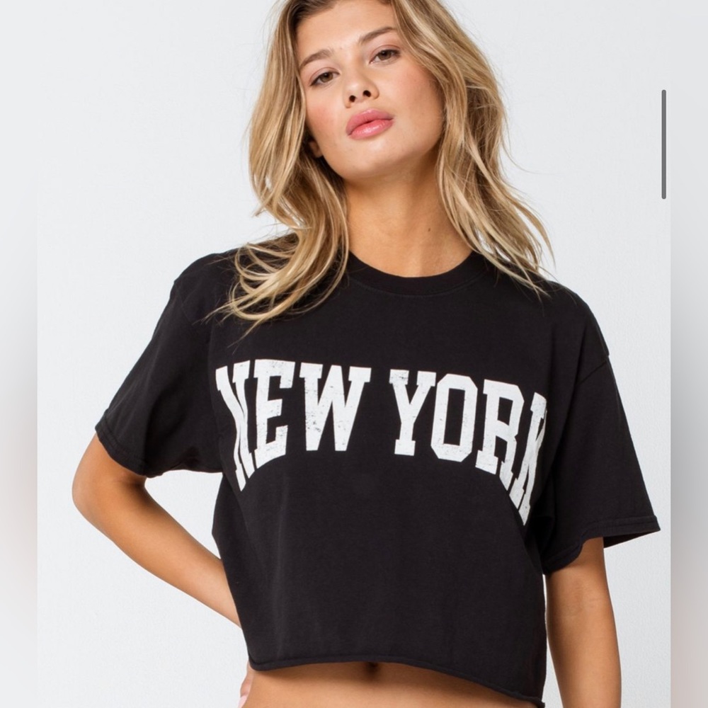 Tillys New York Navy Cropped Top